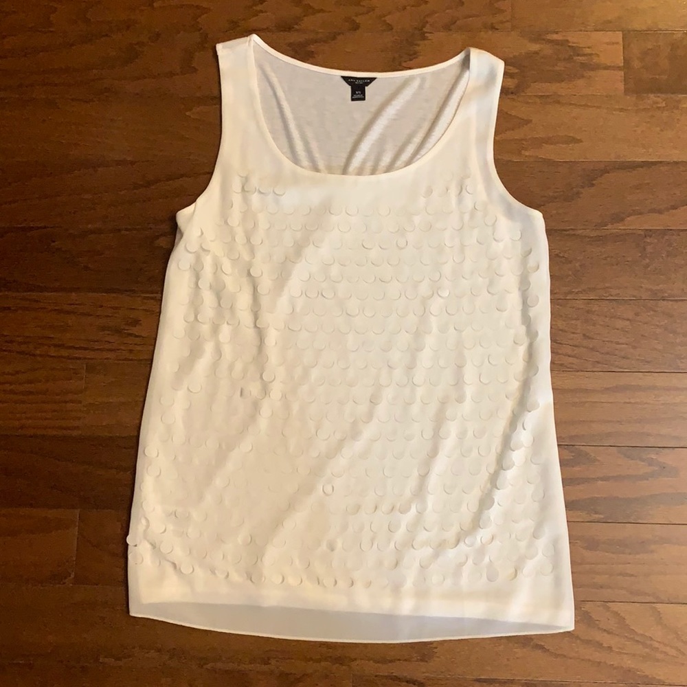 🔥NWOT Ann Taylor Off-White Blouse SizeXS Detailed